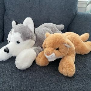 Lot of 2 FAO Schwarz Plush Stuffed Animals